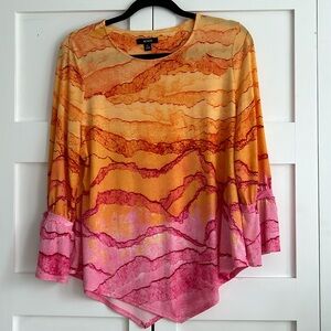 Alfani Top. Worn once. Size PL. comfortable, washable fabric. Cute details.